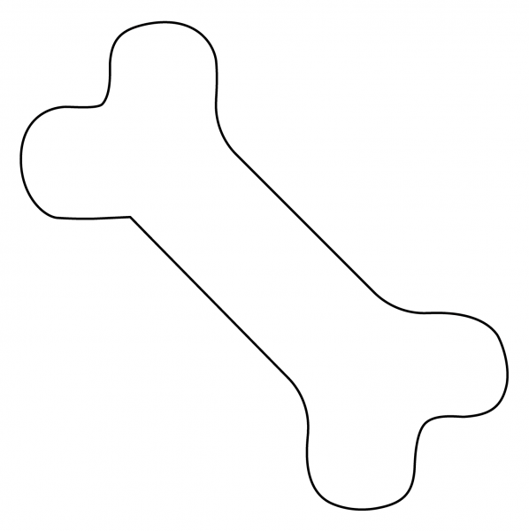 Bone Emoji coloring page image