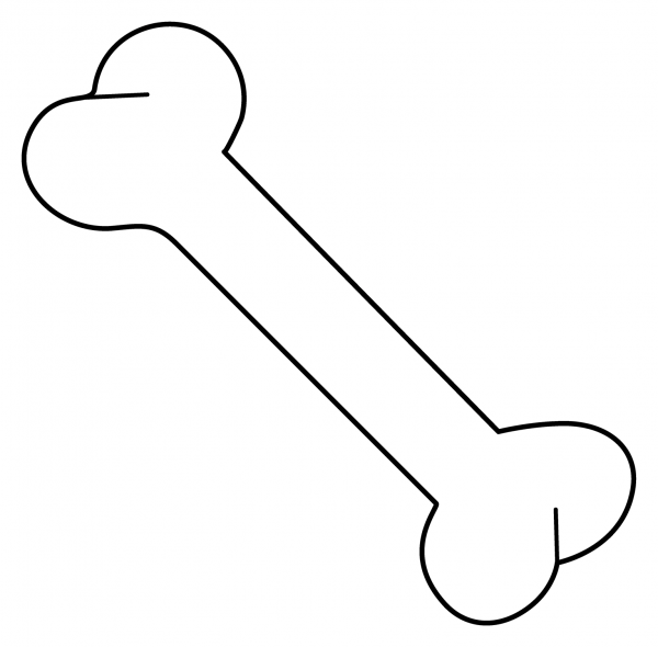 Bone Emoji coloring page image