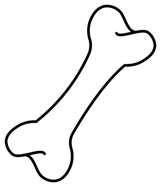 Bone Emoji coloring page image