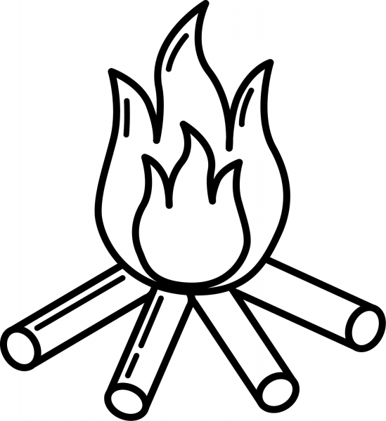 Bonfire coloring page image