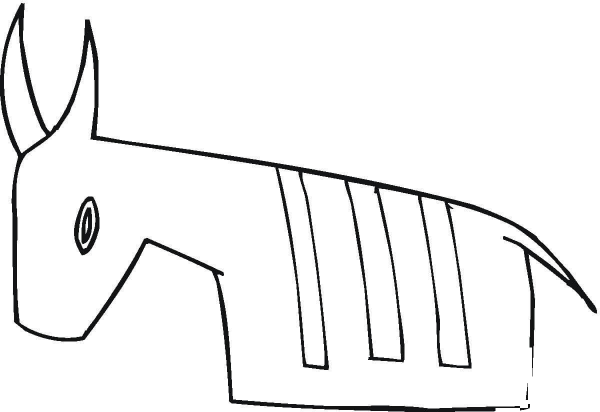Bongo Antelope Sign coloring page image