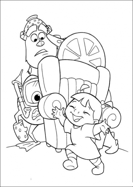 Boo Is Laughing  coloring page image