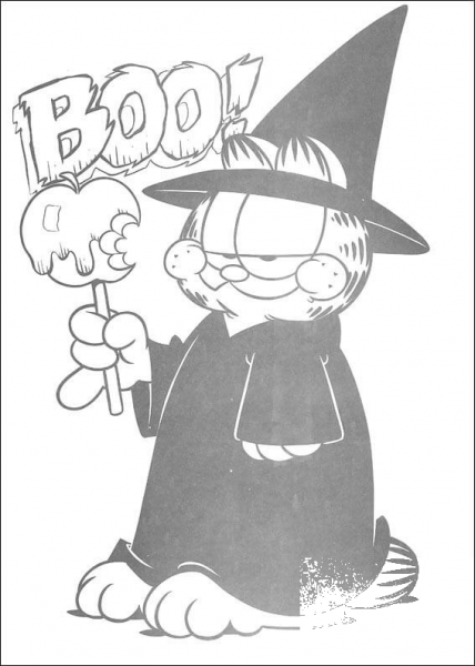 Boo! It’s Halloween! coloring page image