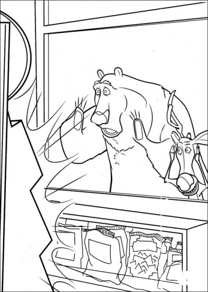 Boog And Elliot Look for The Food In a Supermarket  coloring page image
