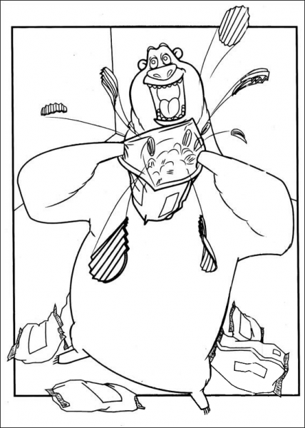 Boog Has Opened The Chips  coloring page image