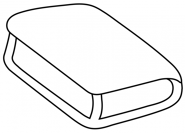 Book Emoji coloring page image