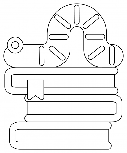 Book Worm coloring page image