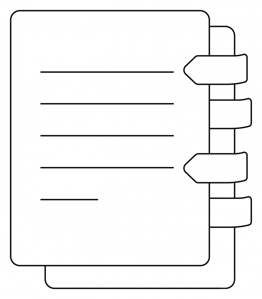 Bookmark Tabs Emoji coloring page image