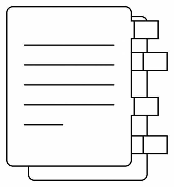 Bookmark Tabs Emoji coloring page image