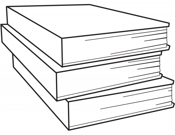 Books coloring page image