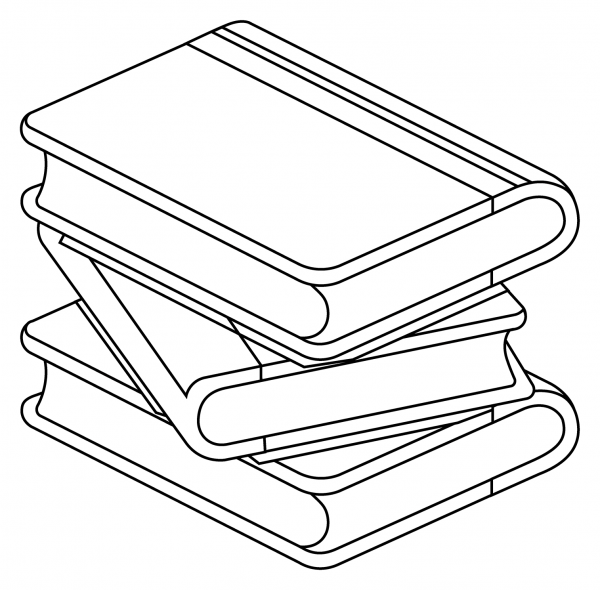 Books Emoji coloring page image