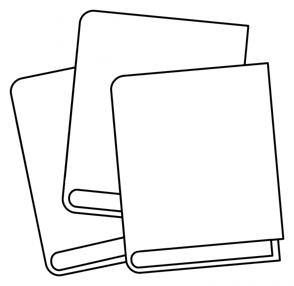 Books Emoji coloring page image