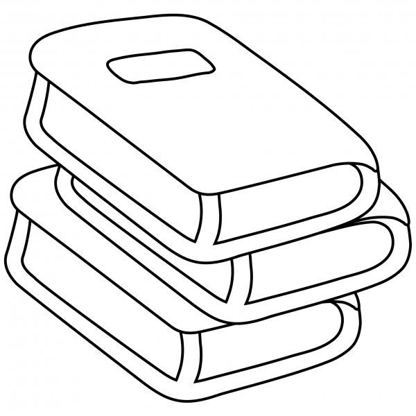 Books Emoji coloring page image