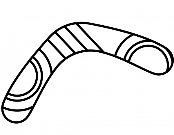 Boomerang coloring page image