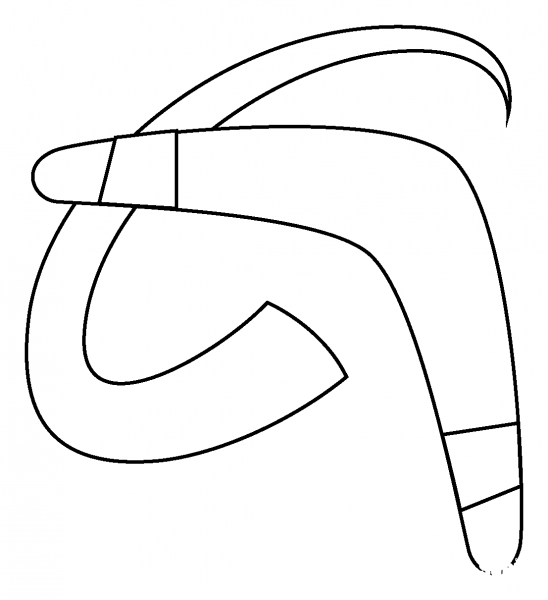Boomerang Emoji coloring page image