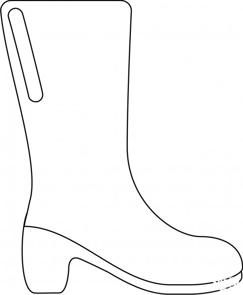 Boot Emoji coloring page image