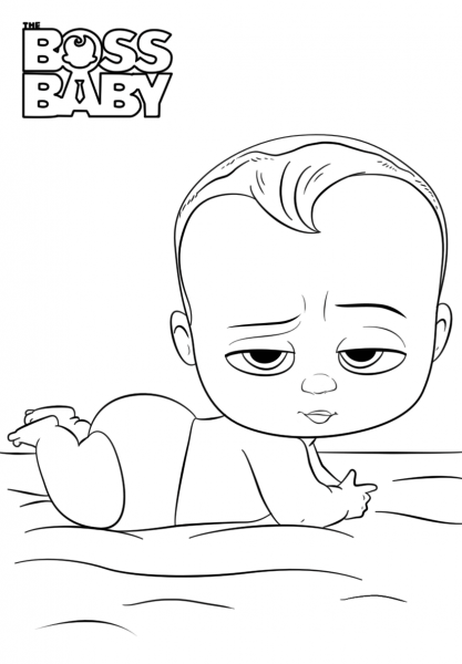 Boss Baby coloring page image