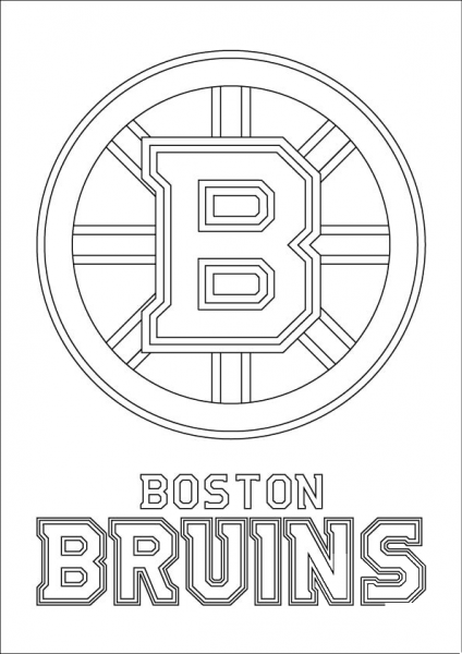 Boston Bruins Logo Coloring Page - ColouringPages