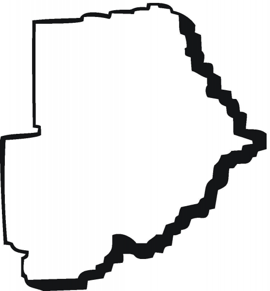 Botswana Map Outline coloring page image