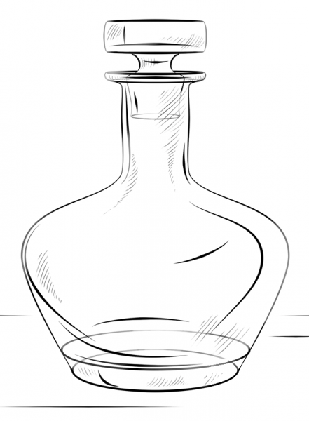 Bottle coloring page image