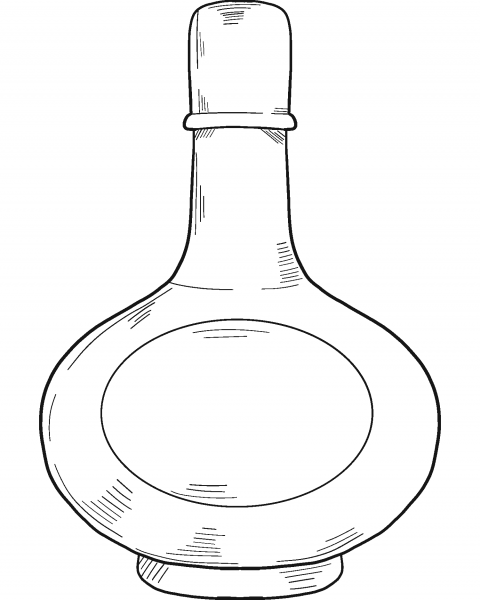 Bottle of Alcohol coloring page image