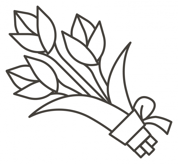 Bouquet coloring page image