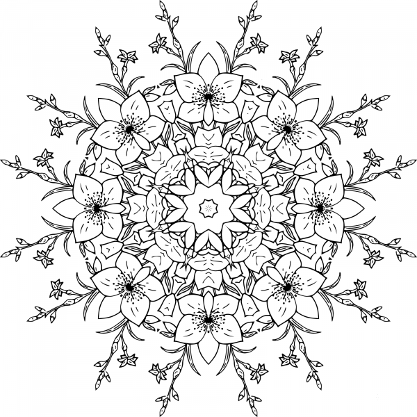 Bouquet Du Lily coloring page image