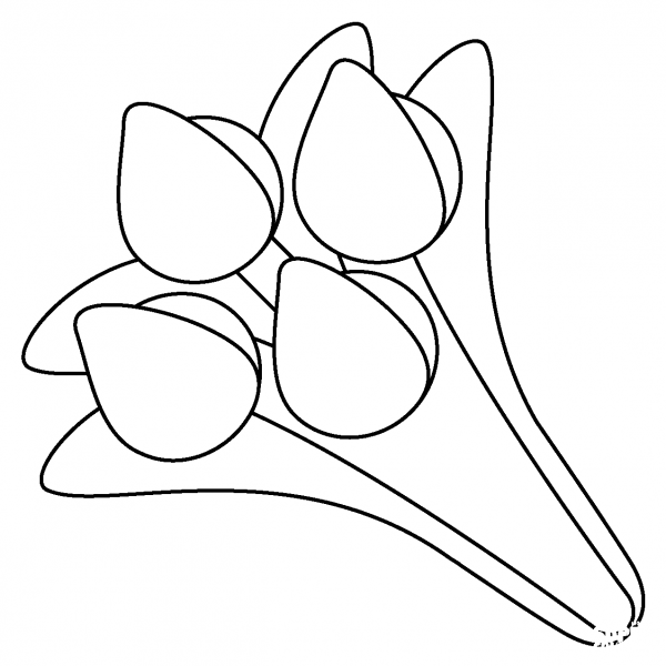 Bouquet Emoji coloring page image