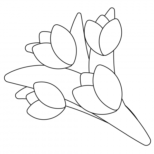 Bouquet Emoji coloring page image