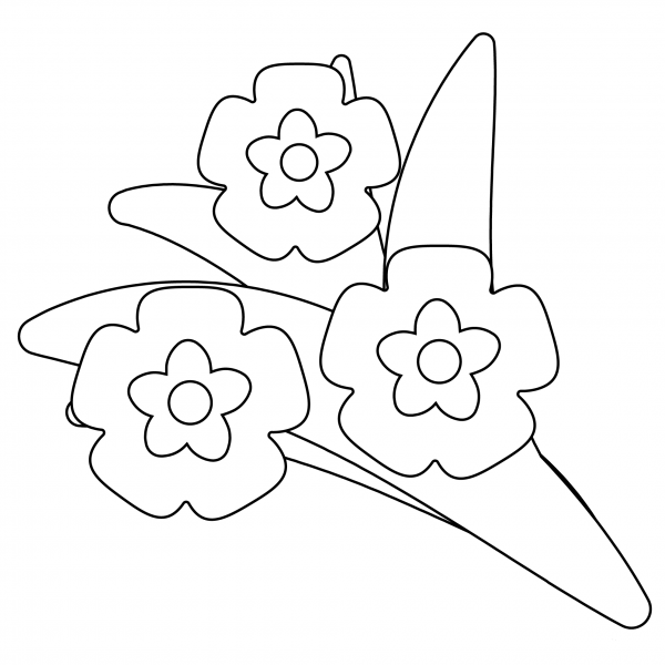 Bouquet of Flowers Emoji coloring page image