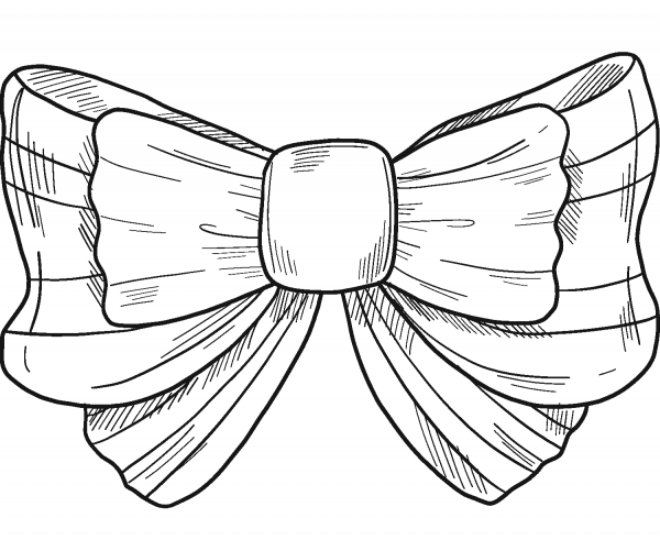 Bow coloring page image