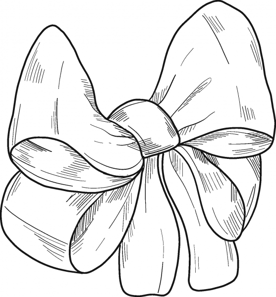 Bow coloring page image