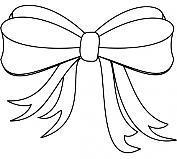 Bow coloring page image