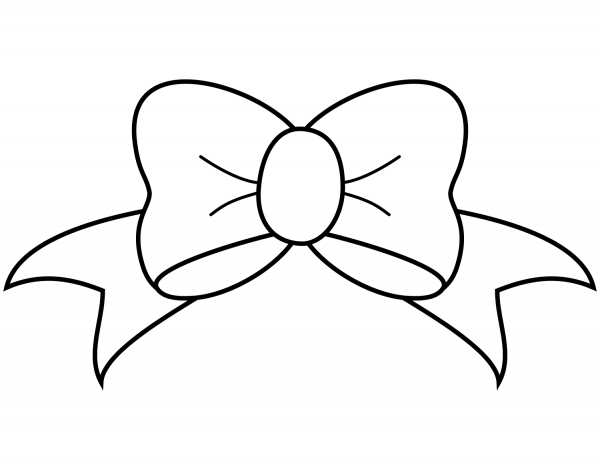 Bow coloring page image