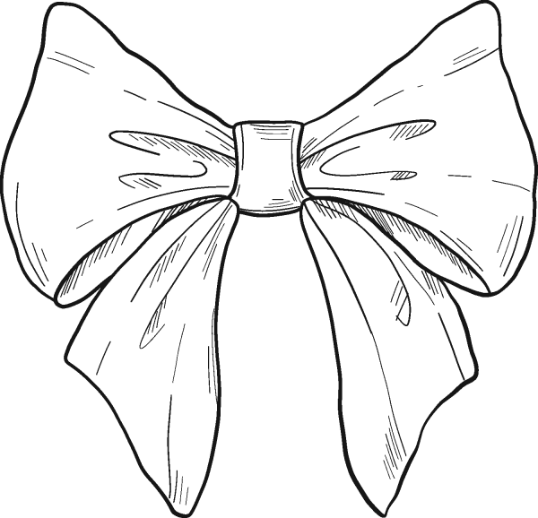 Bow coloring page image
