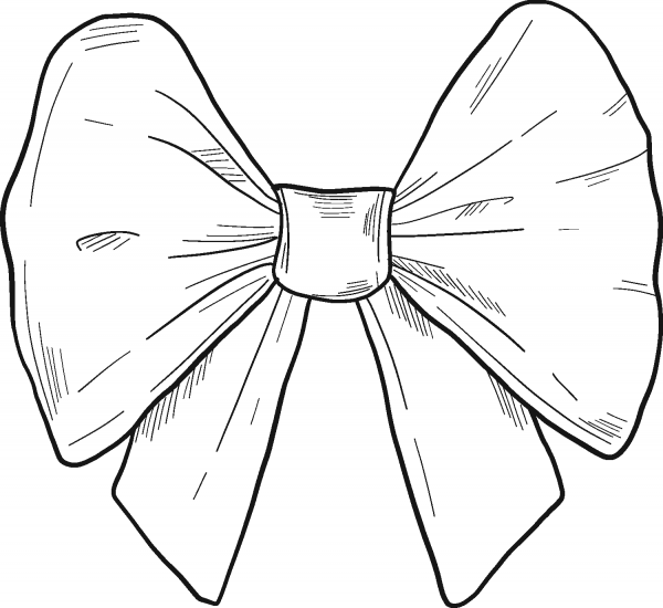 Bow coloring page image