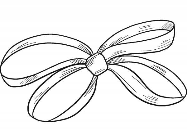 Bow coloring page image