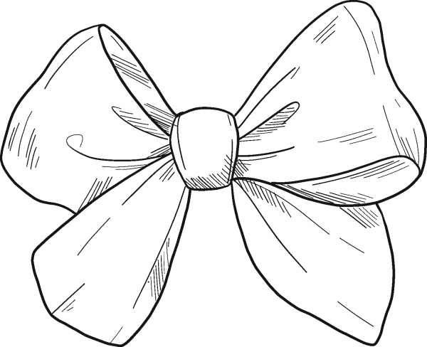 Bow coloring page image