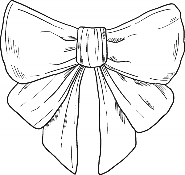 Bow coloring page image