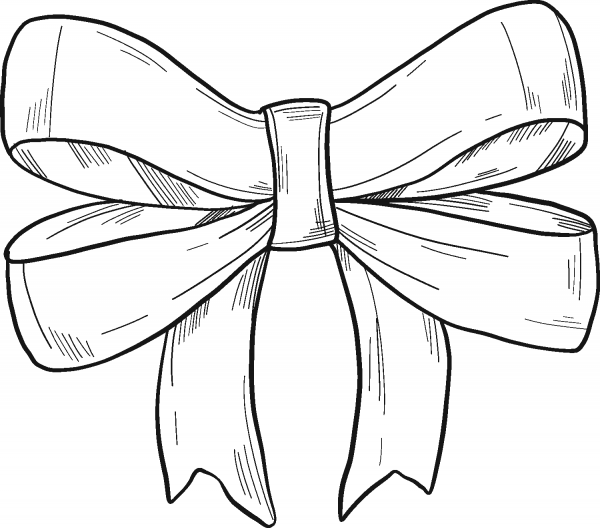 Bow coloring page image