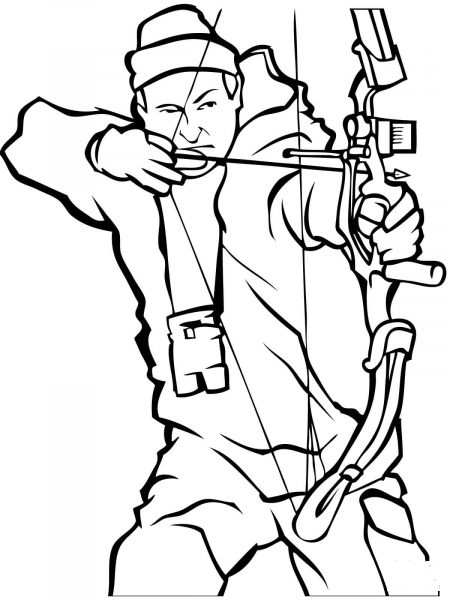Bow Hunting coloring page image