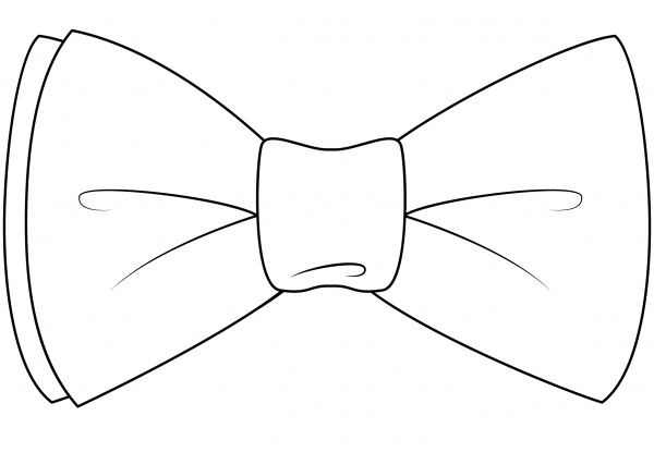 Bow Tie coloring page image