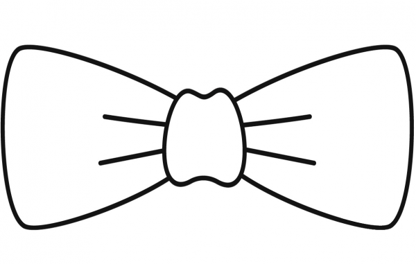 Bow Tie coloring page image