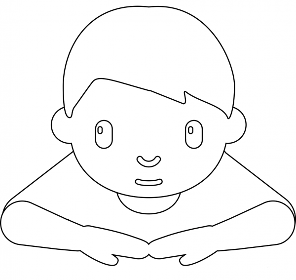 Bowing Emoji coloring page image