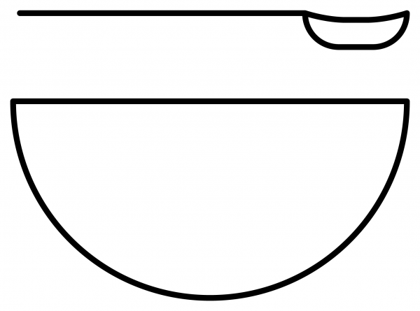 Bowl with Spoon Emoji coloring page image