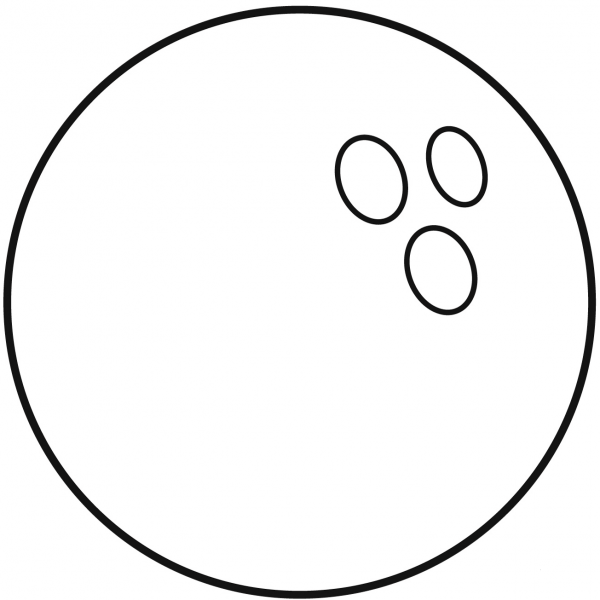 Bowling Ball coloring page image