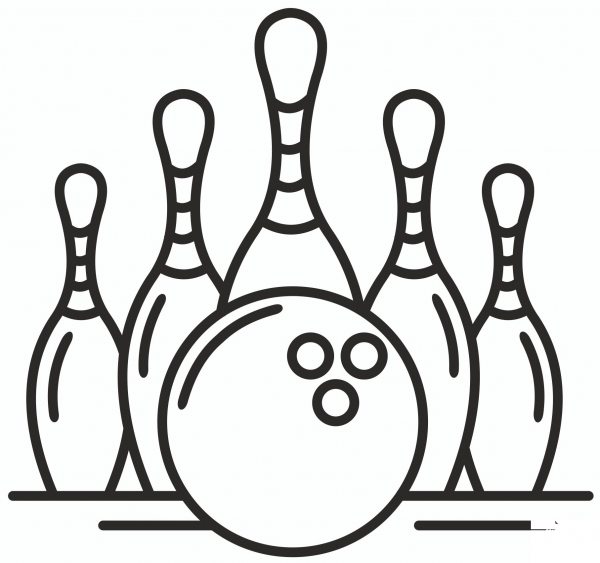 Bowling Ball coloring page image