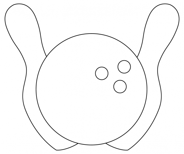 Bowling Ball coloring page image