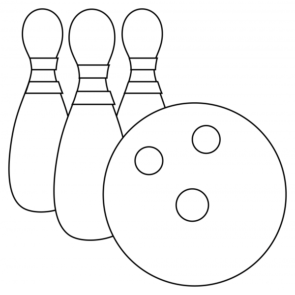Bowling coloring page image