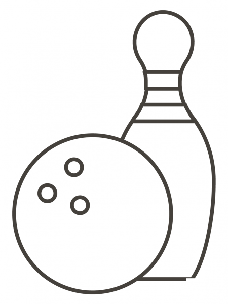 Bowling coloring page image